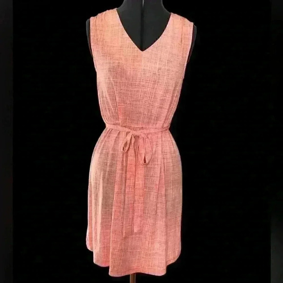 APT 9 Stretch Orange Salmon Lightweight Sleeveless Dress Women Medium Petite - Picture 1 of 7